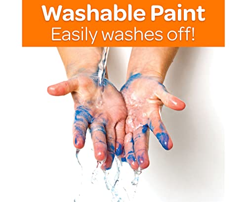 Crayola Washable Finger Paint - Orange (16 Oz), Toddler Paint For Arts & Crafts, Kids Classroom Supplies, Nontoxic & Easy To Clean