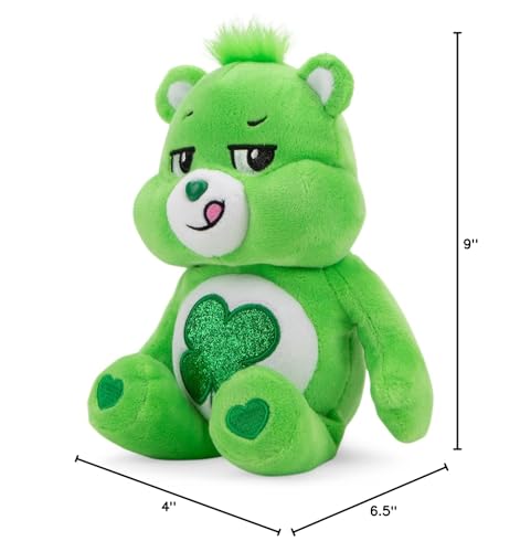 Care Bears 9" Bean Plush - Good Luck Bear, Soft Polyester, Multicolor, Model 22485