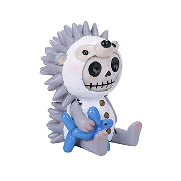 Summit Collection Furrybones Hedrick Signature Skeleton In Hedgehog Costume With Blue Balloon Animal