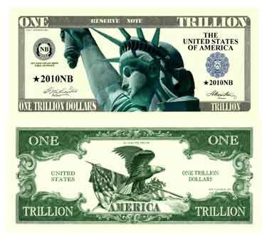 Trillion Dollar Novelty Bill With Bill Protector