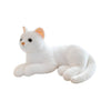 Kisangel 1Pc Plush Cat Stuffed Animal Cats That Look Real Plush Stuffed Toy Cat For Babies Boys& Girls (White)