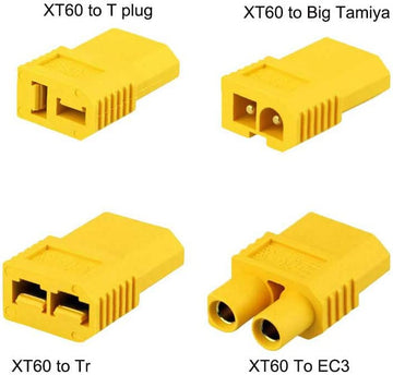 Amass XT60 Male to Connector Deans T/Tr / EC3 /Big Tamiya Plug Female Converter Adapter for RC Lipo Battery