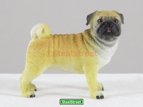 Pacific Trading Sitting Pug Puppy Figurine 3 Inch Multicolor