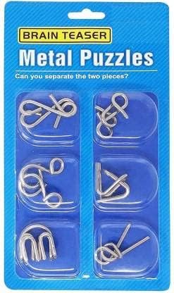 FATFISH Brain Teasers Metal Wire Metal Toys for Gifts, Party Favors, Prizes, Disentanglement Puzzle Unlock Interlock Toys Iq P