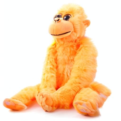 The Petting Zoo Monkey Stuffed Animals, Plush Toys For Girls And Boys, Rainbow Of Colors-20 Inches (Orange)