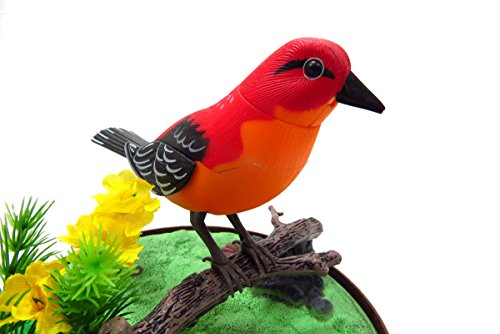 Az Trading & Import Bc507B Singing & Chirping Bird In Cage - Realistic Sounds & Movements