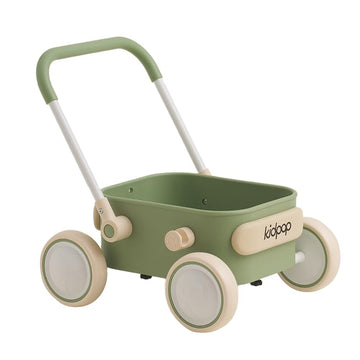 PULA Baby Push Walker - Green Toddler Wagon for 6-12 Months, First Learner Toys, Ideal Birthday Gift for 1 Year Old, Indoor & Outdoor Use