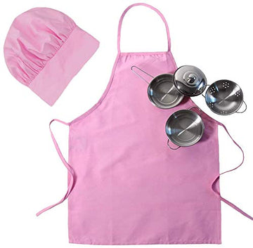 Women's Pink Canvas Chef Cooking Apron