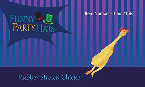 8 Inch Rubber Stretch Chicken - Classic Comedy Gag 8 Inch Rubber Stretch Chicken