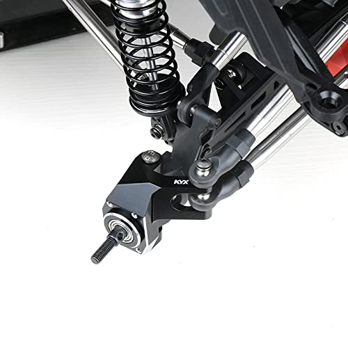 KYX Racing Aluminum Alloy Front Axle Steering Knuckles Upgrades Parts Accessories for 1/6 RC Crawler Car Axial SCX6 AXI05000