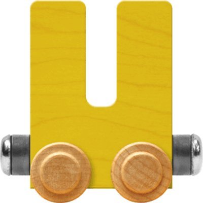 Maple Landmark Nametrains Bright Letter Car U - Made In Usa (Yellow)