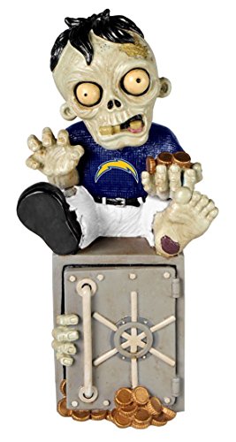 FOCO NFL San Diego Chargers Zombie Figurine Bank, Team Color, One Size, Model ZMBNF14BNKSCG