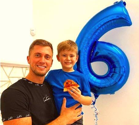Navy Blue Jumbo Number 6 Balloon 40 Inch, Boy Girl 6Th Birthday Supplies, Foil Helium 6 16 26 46 66 Birthday Giant Balloon, Myla