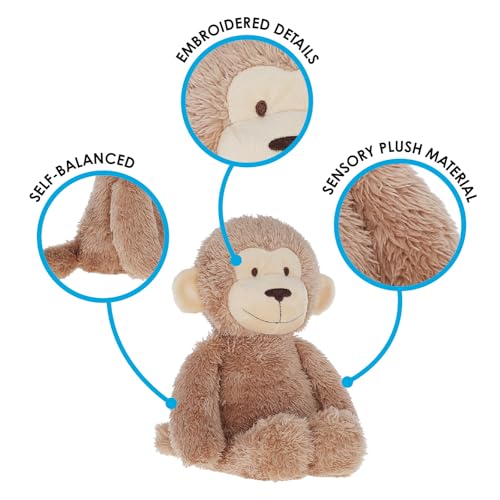 Kids Preferred CarterS Snuggle Me Monkey Plush Stuffed Animal Sensory Toy For Kids, Toddlers, Babies, Boys And Girls Of All Age