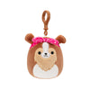 Squishmallows 3'''' Valentines Clip-On Andres The Sheltie, Small