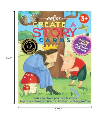eeBoo: Mystery in The Forest Create a Story Pre-Literacy Cards, Encourage Interactive and Imaginative Play, Encourages Imaginati