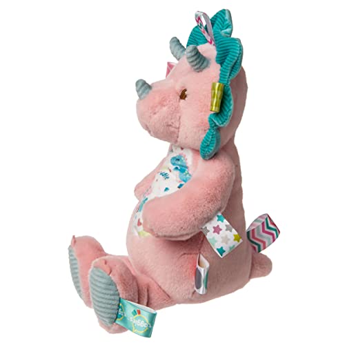 Mary Meyer Taggies Stuffed Animal Dinosaur, 12-Inch Aroar-a-Saurus, Soft Satin Toy, Model 41565