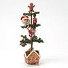 Enesco Jim Shore Heartwood Creek 12-Inch Tabletop Tree Figurine with 5 Red Ornaments, Model 4032480, Metal Material