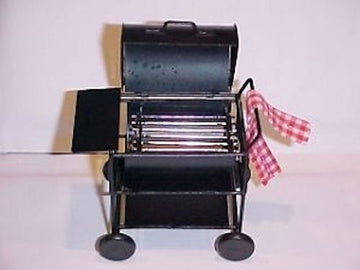 Dollhouse Miniature BBQ Grill with Towel