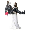 Ytc Bride Carrying Groom Skeleton Face Wedding Couple Statue Figurine