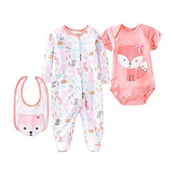 Medylove Reborn Girl Doll Clothes Red Fox Suit, 20-22 inch, Cotton, 3pcs Set