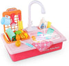 KIDDIVILLA Kids Kitchen Sink with Real Running Water, Playhouse Kitchen Set Toy with Working Sink, Pretend Play Kitchen Toys for