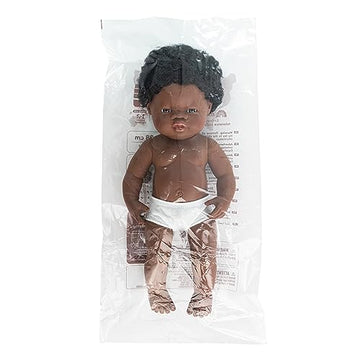 Miniland Educational 15 African Boy, Made In Spain, Anatomically Correct Baby Doll