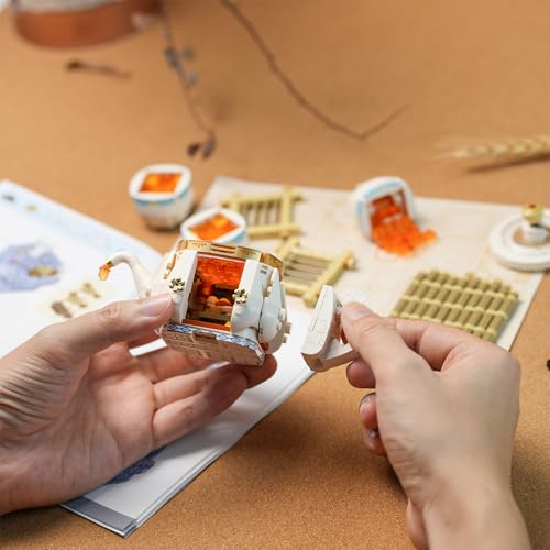 ENJBRICK Mini Building Blocks Teapot Kit for Adutls,Cute City Tea Shop Building Set for Girls 8-12 Years 690 pcs