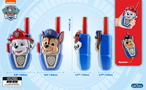 Paw Patrol Walkie Talkies - Set Of 2 Kids Walkie Talkies Chase And Marshall – Excellent Walkie Talkies For Toddlers
