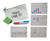 Travel Game Set For Kids - Reusable Dry Erase Games - Activity Bag - 4 Pack With Markers And Bag