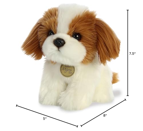 Aurora® Shih Tzu Stuffed Animal - Lifelike Brown 11" Plush - Model 26370 - Adorable Miyoni® Tots