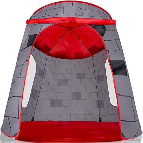 Play22 Kids Play Tent Knight Castle - Portable Kids Tent - Kids Pop Up Tent Foldable Into Carrying Bag - Childrens Play For Indoor & Outdoor Use - Kids Playhouse Best Gift For Boys & Girls