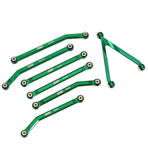Injora High Clearance Chassis Links Set For Scx24 C10 Jlu Bronco Base Camp 4Runner Axial 1/24 Rc Crawler Car (Green)