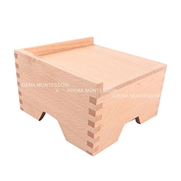 Adena Montessori Pink Tower Stand - Wooden Educational Toy - Model A041 - Engaging Learning Aid for Children