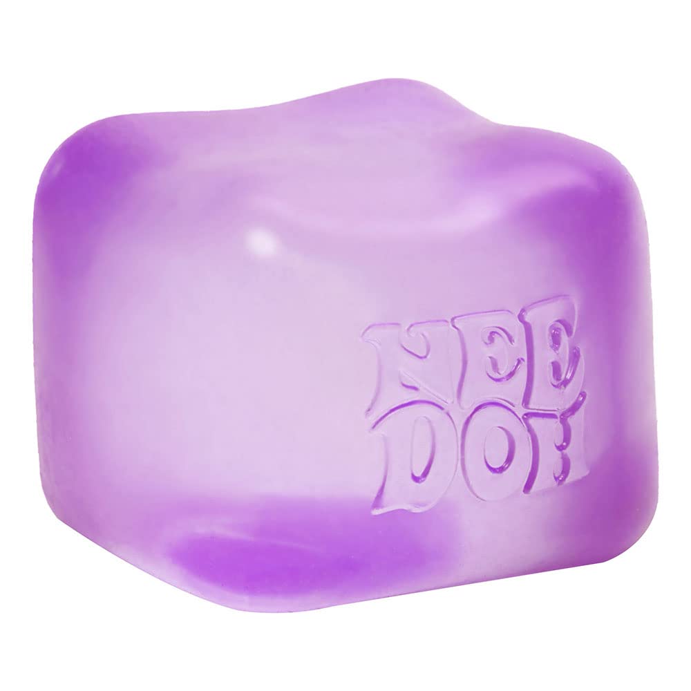 Schylling Needoh Nice Cube - Sensory Squeeze Toy With Super Solid Squish - 2.25' Cube - Color May Vary (Pack Of 1)