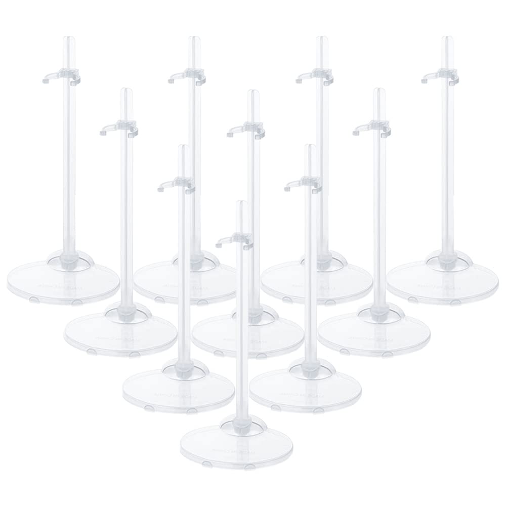 Hmieprs 10Pcs Doll Holder, Doll Stand Display Holder, Ideal Doll Display Stand Support With Adjustable Waist Clip For 11 To 13 Inch Tall Dolls