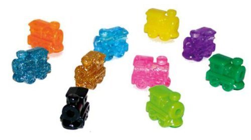 CHH 10 Piece Domino Train Markers - Plastic, Random Colors, 2.5 x 3.1 x 0.3 inches, Model B006ZMK796