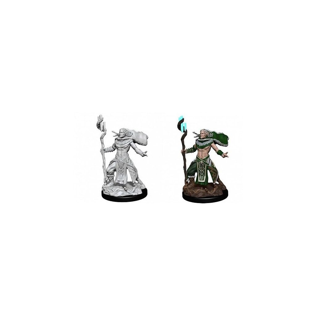 Magic: The Gathering Unpainted Miniatures: Elf Fighter & Elf Cleric