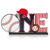 Haooryx Baseball Wooden Table Centerpiece - One Letter Sign Wooden Table Centerpiece Kids' First Birthday Decoration My Rookie Year Sport Arty Supplies One Year Old 1St Birthday Baby Shower Photo Prop