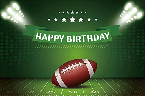 ssailue decor Football Banner – 5x3 ft Vinyl Party Decoration, Green for Birthday Celebrations