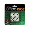 Jumbo Dice 3/4'' 19mm White with Black Pips - Set of 4