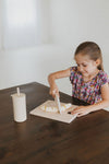 Children's Wooden Cutting Board Set with Fruit Knife