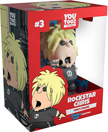 You Tooz Rockstar Chris 4 inch Vinyl Figure, Collectible Rockstar Chris Figure by Youtooz Family Guy Collection
