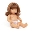 Miniland Educational Anatomically Correct 15'' Baby Doll, Caucasian Girl, Red Hair,Multi