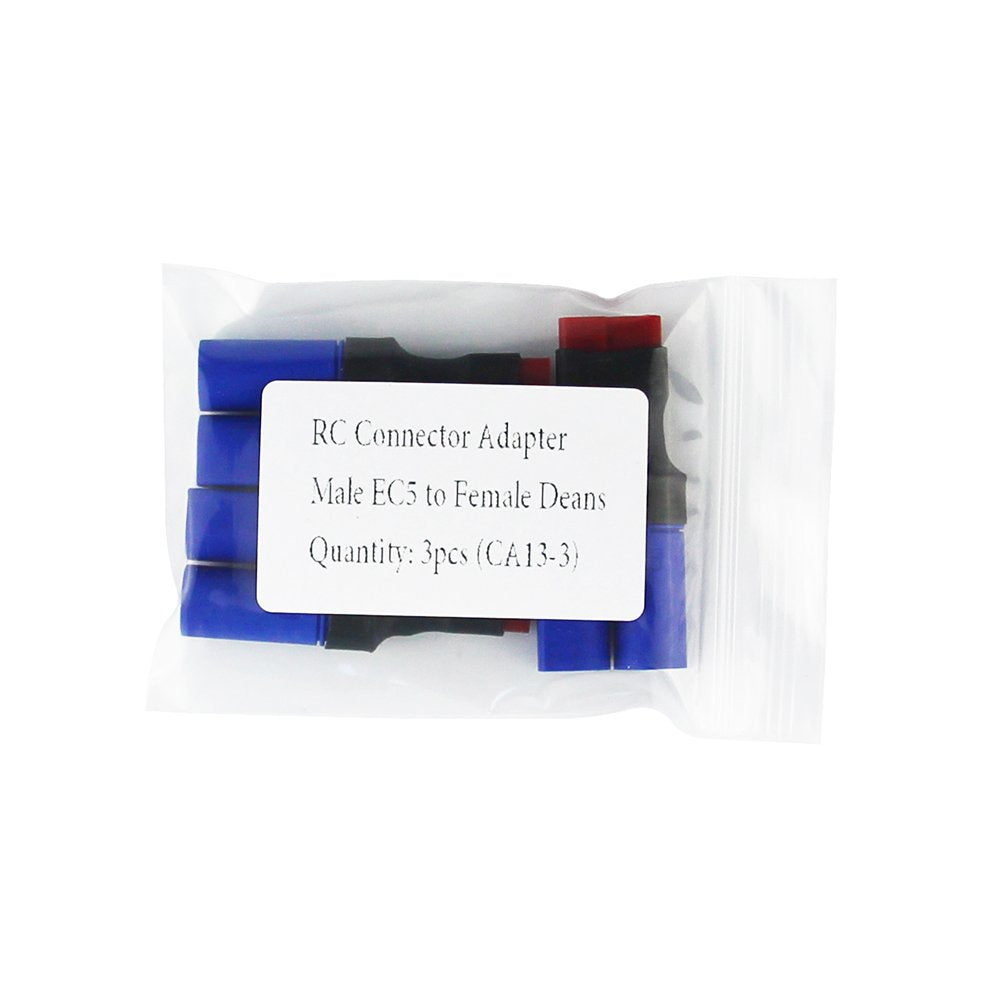 OliYin 3pcs Male EC5 to Female Deans Losi Connector Adapter Brushless Lipo Charger(Pack of 3)