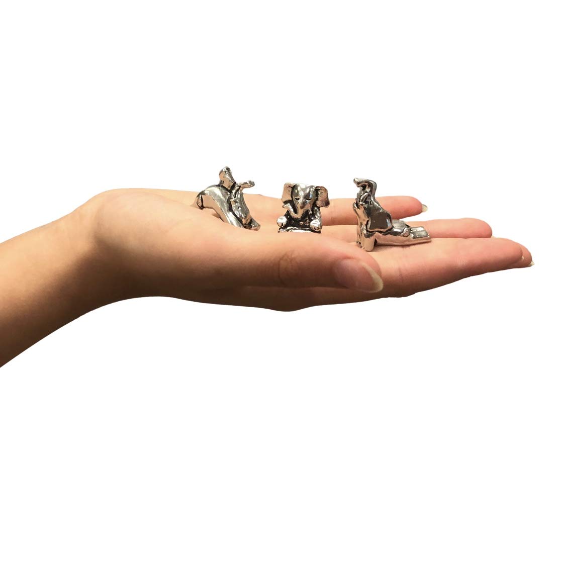 Basic Spirit Yoga Elephant Poses Pewter Miniature Figurines Namaste Meditation Zen Statue Gift
