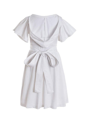 Ruikajia Rey Chewbacca Rhinestone Princess Leia Darth BB8 R2D2 Costume (White, 7 Years)