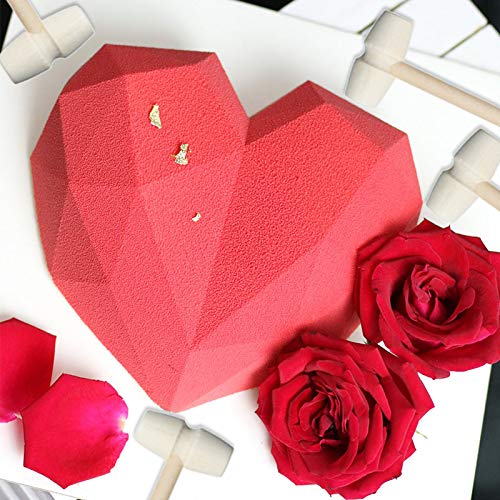 24 Pieces Mini Wooden Hammers Mallets Gavel Toy For Kids, Cute Breakable Heart Hammers For Chocolate