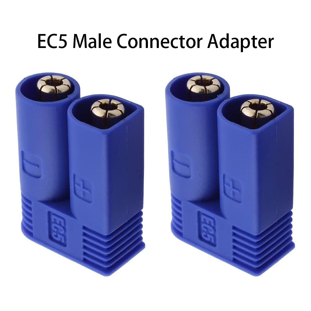 NeeKare 10 Paris EC5 Battery Connector Male Female 5.0mm Banana Plug Connectors Gold Bullet Connector for RC ESC LIPO Battery De