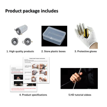 Kensally Xfunjoy 59'/150Cm Silver Magic Appearing Cane Magic Staff With Free Gloves And Video Turorial For Professional Magician Stage Street Magic Performance